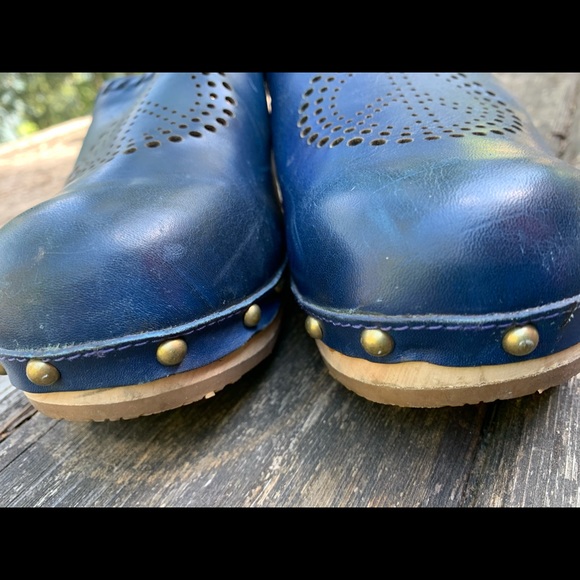Lucky brand blue leather clogs size 8.5 - Picture 8 of 9